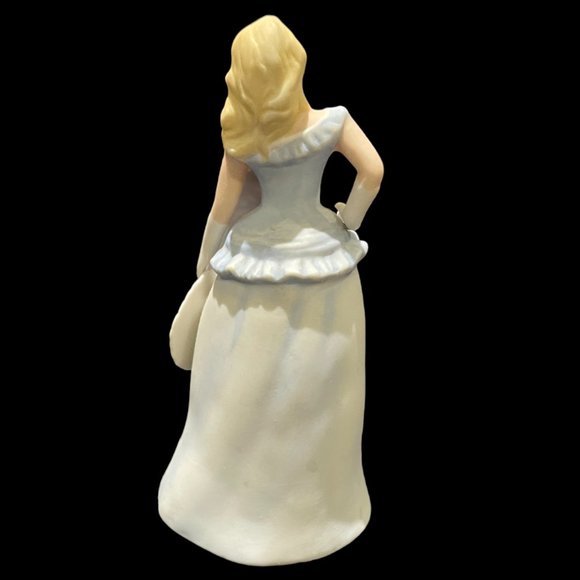 Vintage 1980's Enesco Lady Bell Porcelain Birthday Bell - Picture 3 of 5